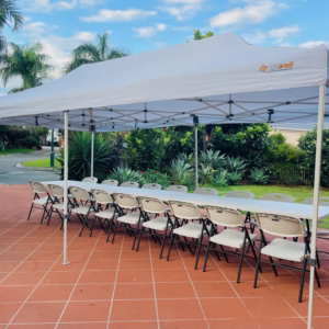 Budget White Gazebo Hire 3x6m
