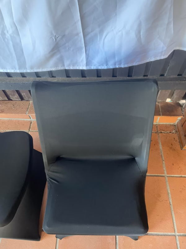 Black Chair Cover Linen Hire - Image 2