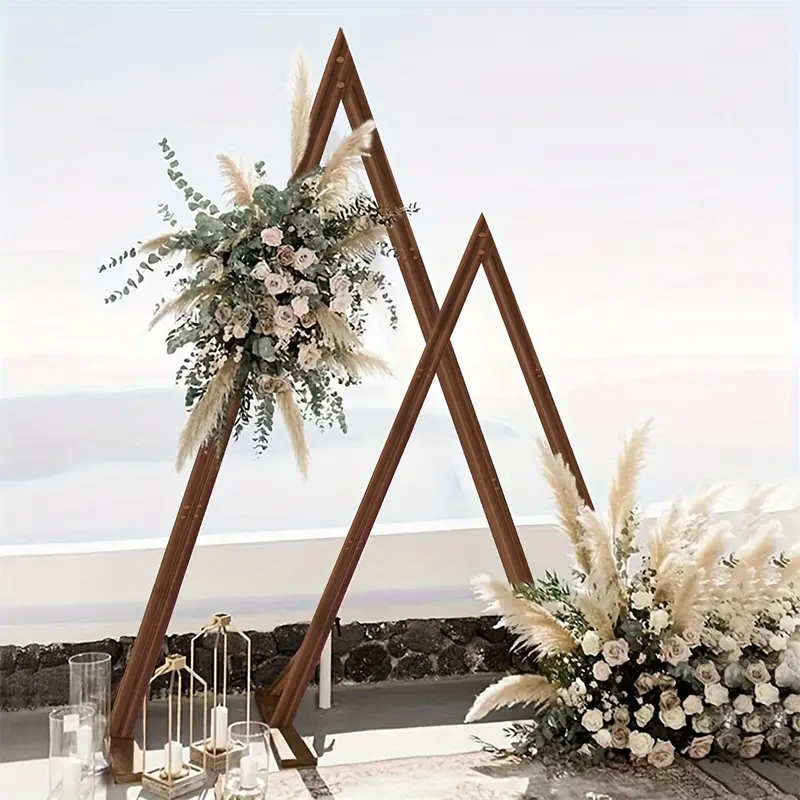 2 Pack Wooden Wedding Arch Stand for Outdoor Garden Plants Party Venue Ceremony Decor Backdrop Frame Hire