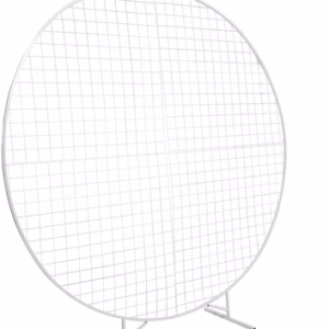 2m Round Mesh Balloon Arch on stand - White Hire