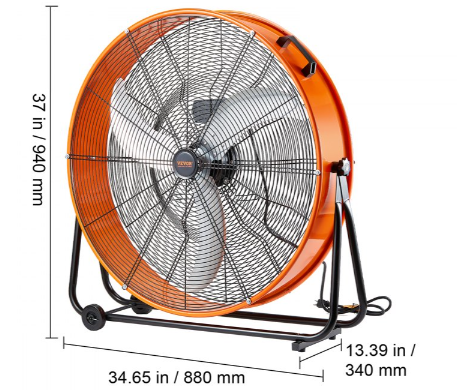 VEVOR Drum Fan 30 Inch Hire