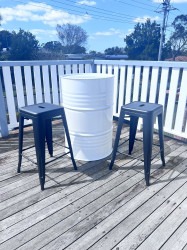 barrel1 1756256667 DIY Steel White Barrel Hire