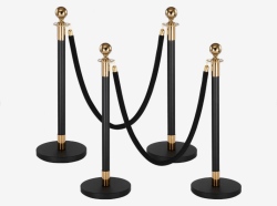 bellard20black 1770379240 Black Bollard Stanchion