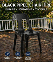 black20pipee201 1776763351 (NEW) Black Pipee Chair Hire